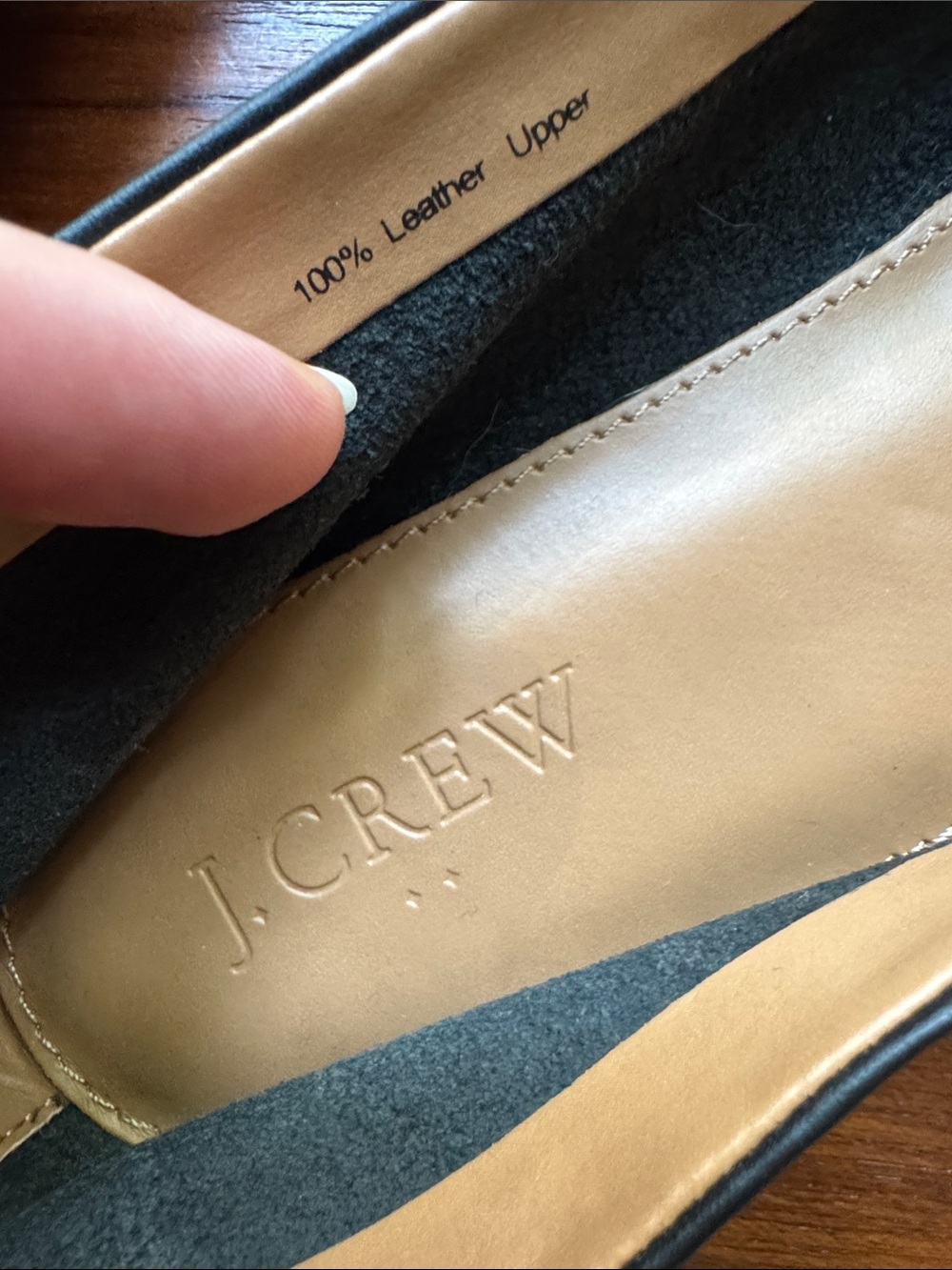 J. Crew Edie Leather Loafers Point Toe Flats in Black G1812 | Size 8 - Picture 2 of 5